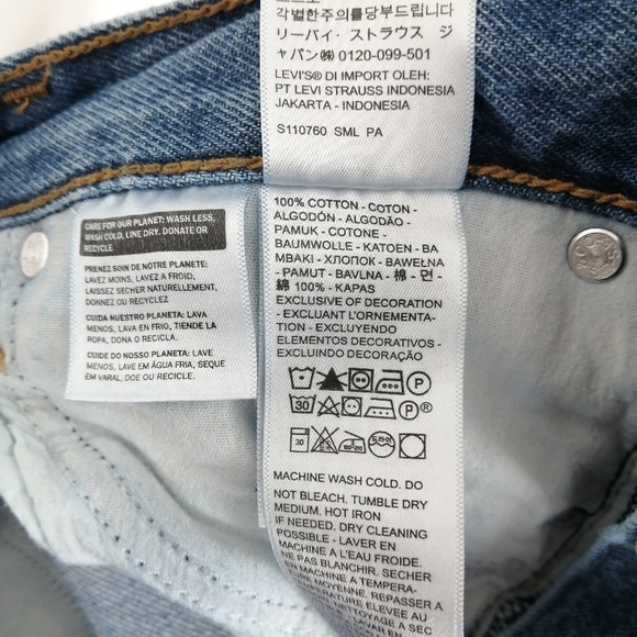 Levi's '94 Baggy Seamed Jeans Medium Blue Wash Wide Leg 27 (4) - Picture 13 of 16